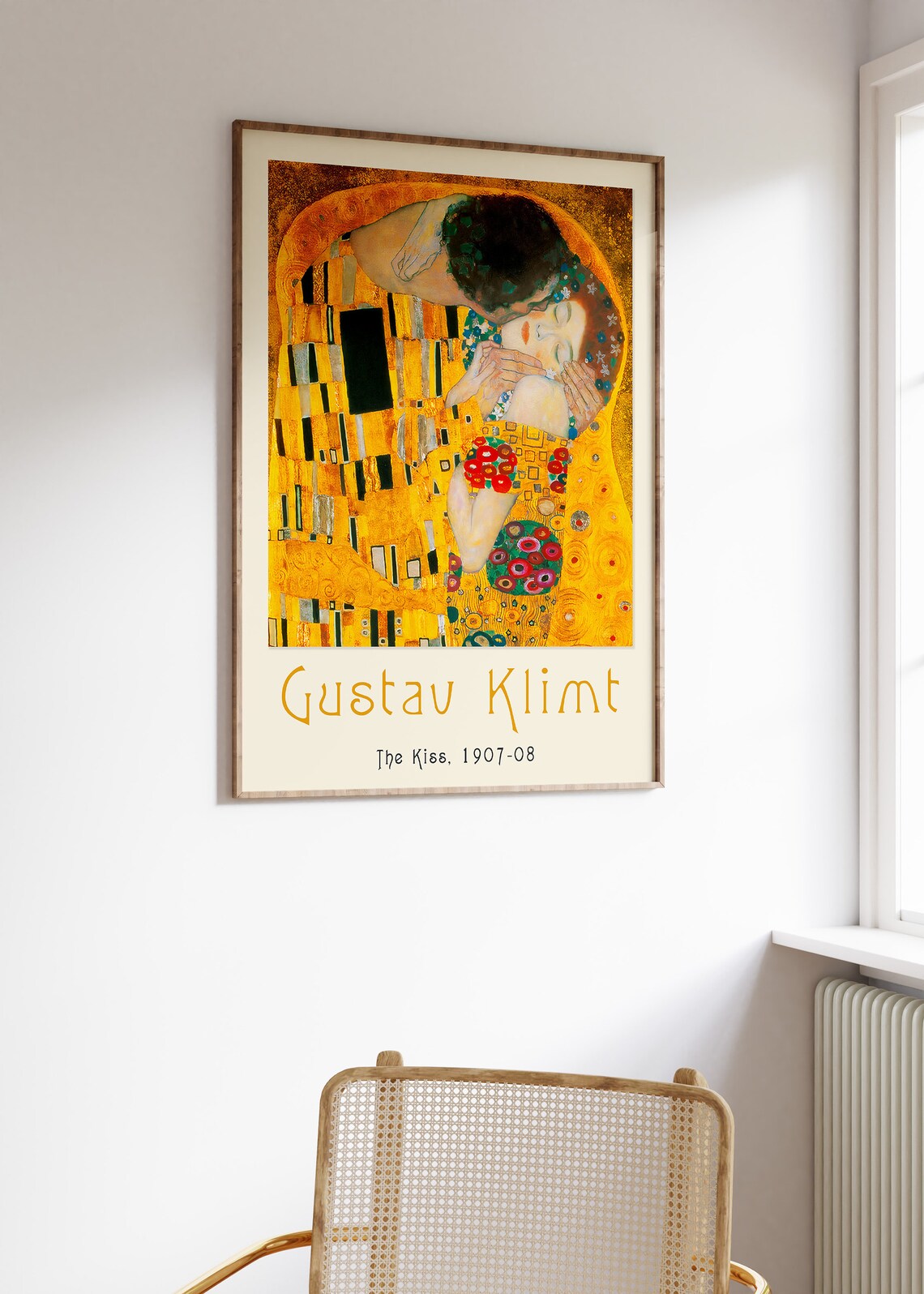 Gustav Klimt The Kiss 1907 Golden Embrace Timeless Art Print - Image 2