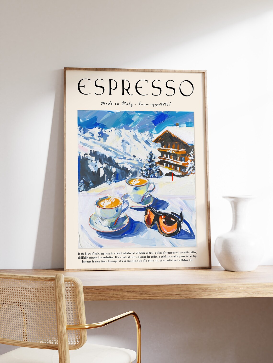 Coffee Poster, Vintage Italian Coffee Art Print - Image 3