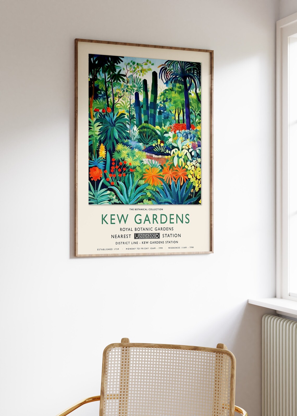 Kew Gardens Botanical Gardens Vintage Travel Poster - Image 3