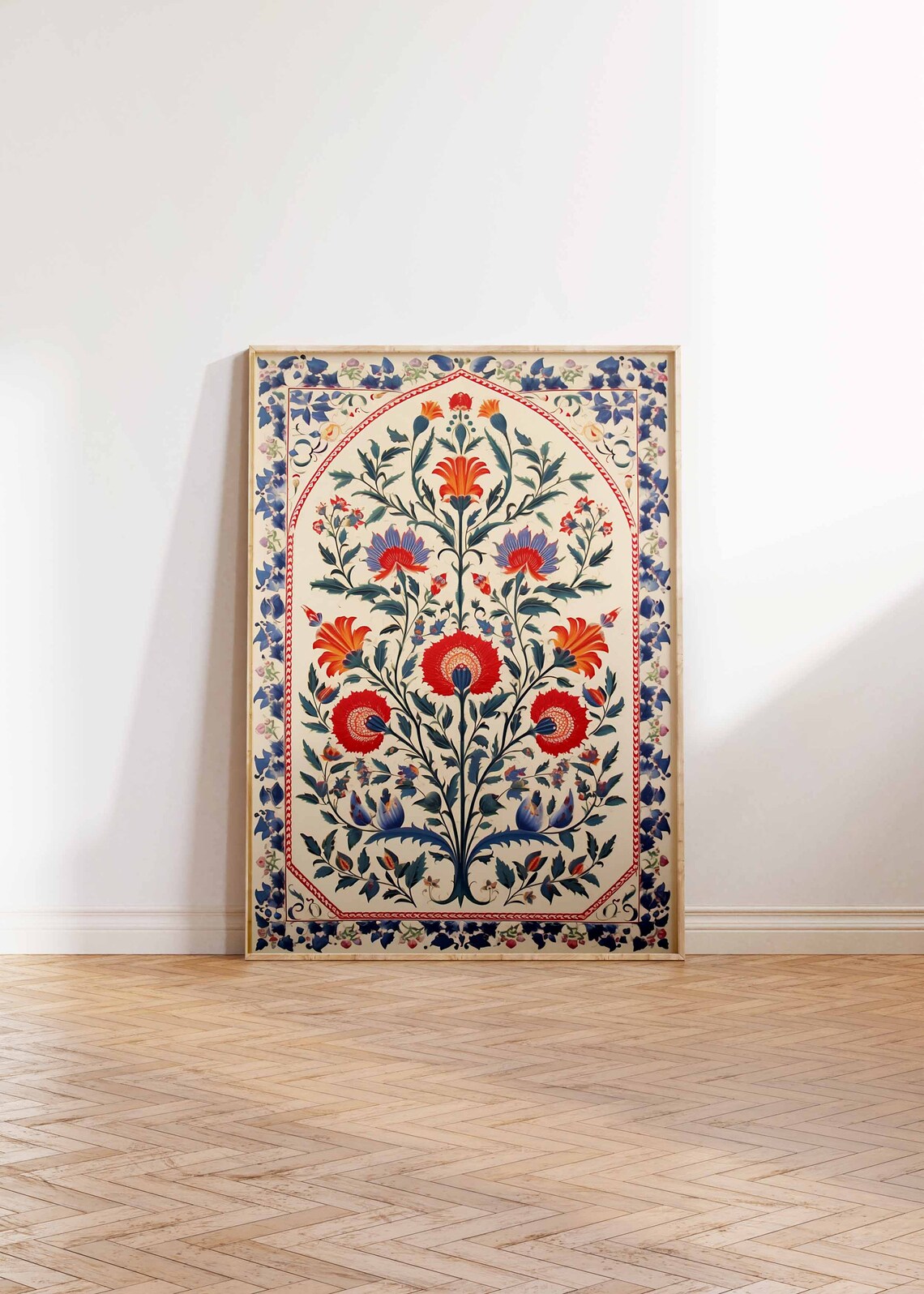 Indian Floral Pattern Art Print, Pichwai Decor - Image 3