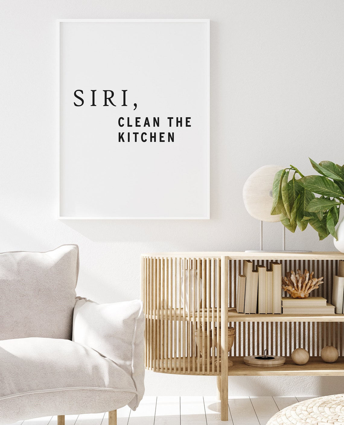 Siri Clean The Kitchen Comedy Quote Poster Typography Print Calligraphy Art Text Poster Wall Art Decor Funny Poster Gift A1a2a3a4 - Image 3
