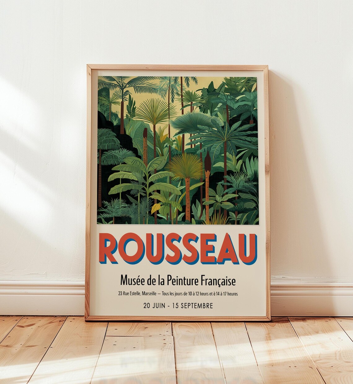 Rousseau Poster, Vintage Jungle Botanical Art Print