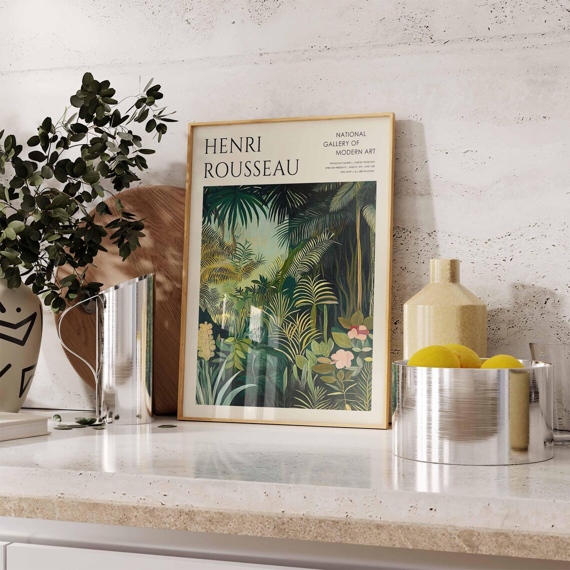 Henri Rousseau Green Palm Jungle Tropical Forest Canopy Poster - Image 3