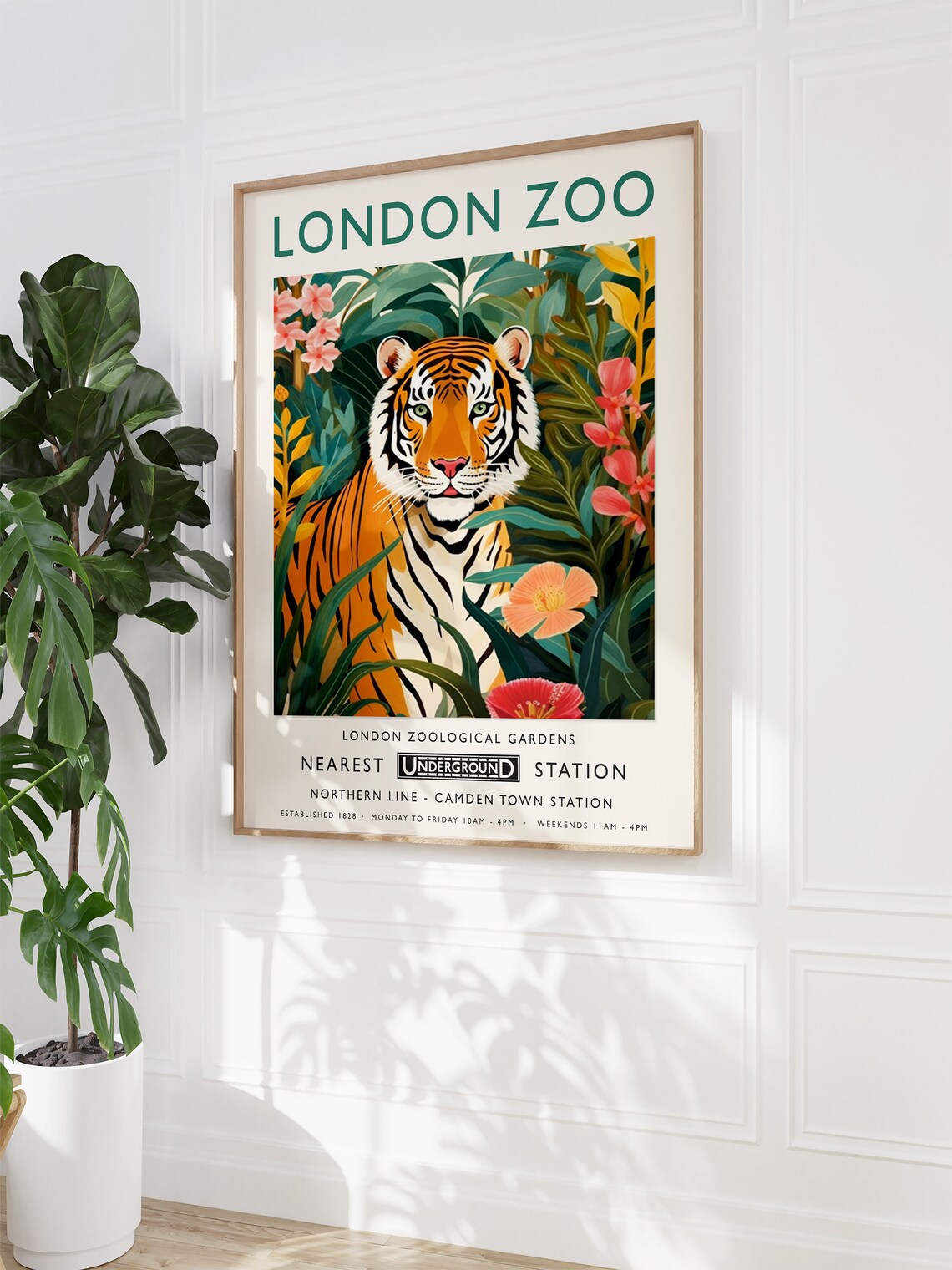 London Zoo Tiger Print, Vintage Zoo Poster - Image 3