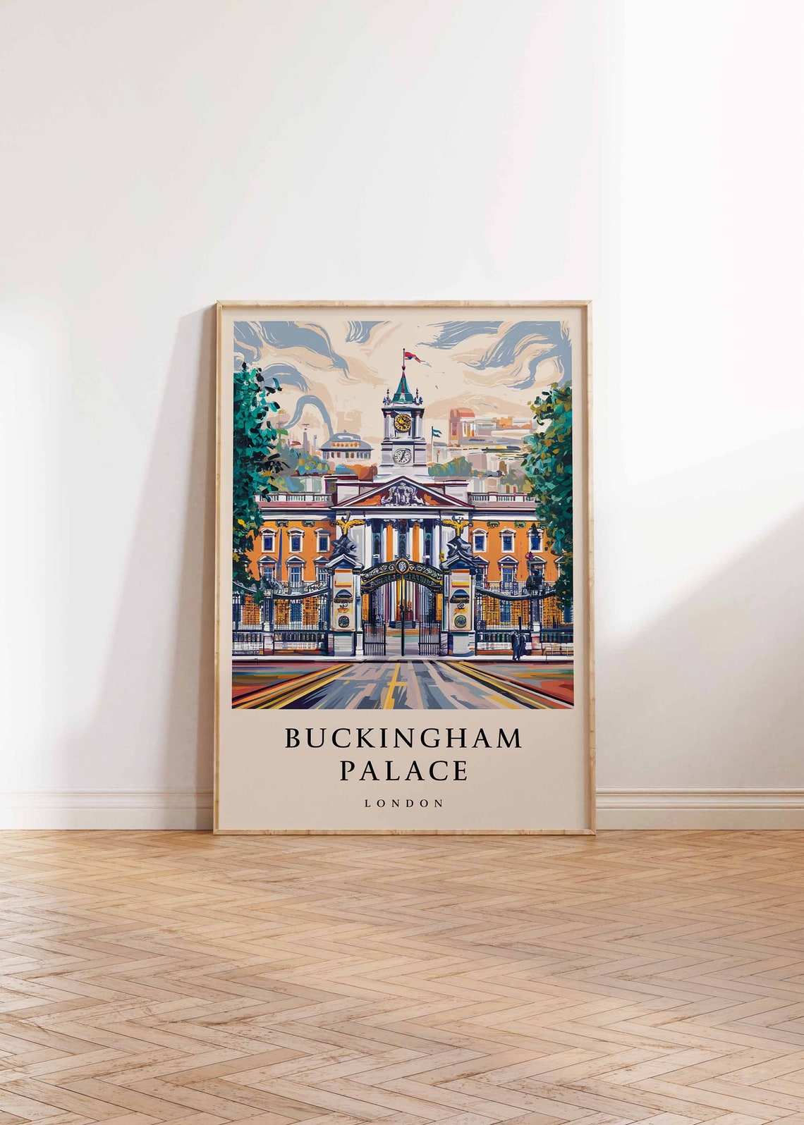 Buckingham Palace Poster London Print London Art London Poster London Travel Print William Morris Print Vintage Art Retro Travel Art - Image 2