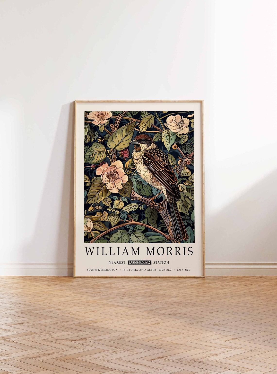 William Morris Sparrow Among Blossoms and Leafy Branches Poster - Image 2