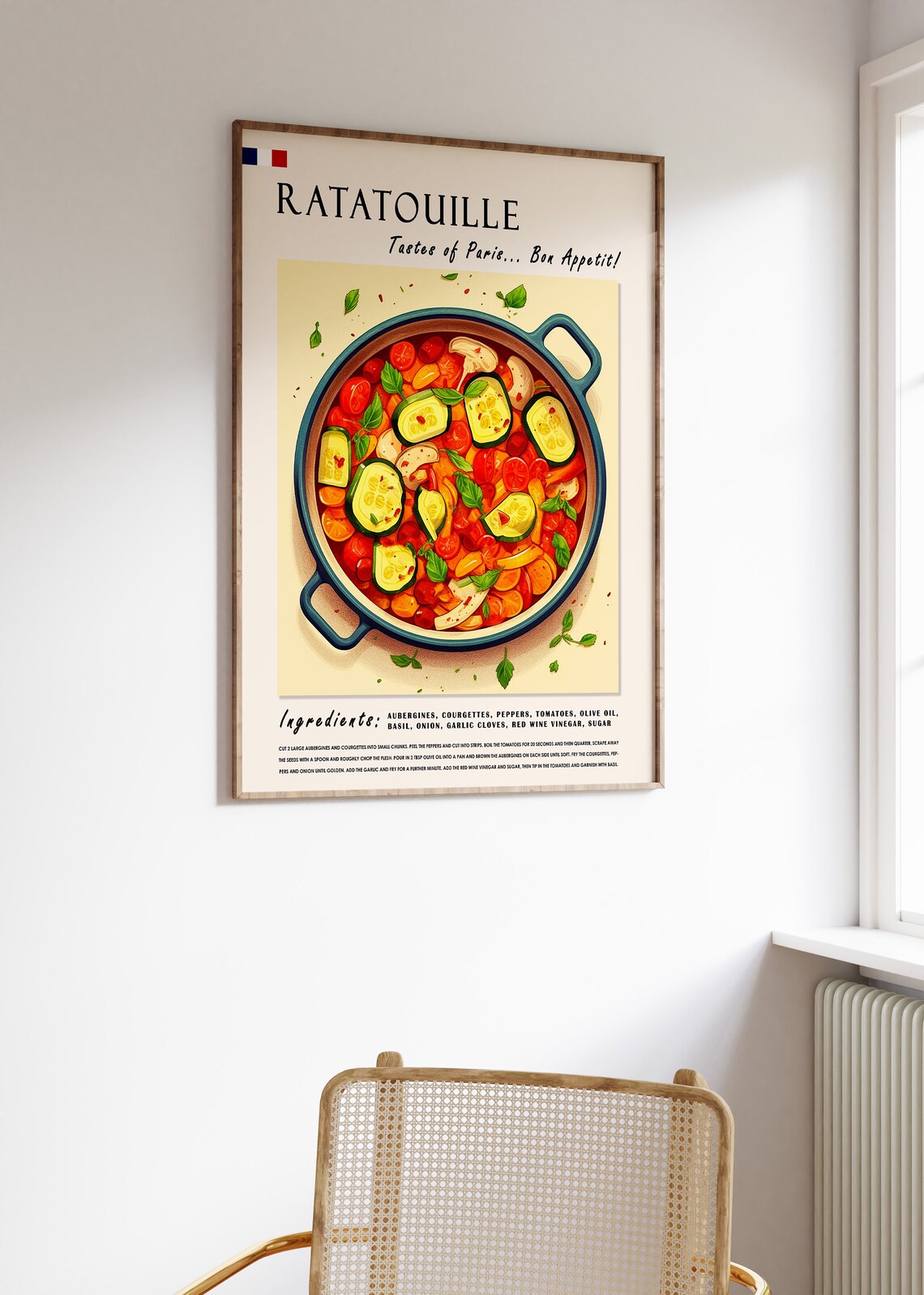 Ratatouille French Recipe Kitchen Food Poster Tastes Of Paris Dish - Image 3
