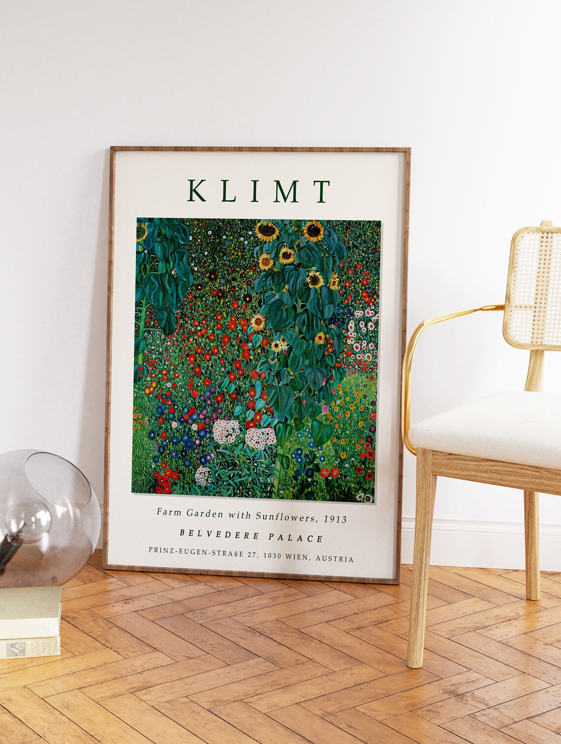 Gustav Klimt Farm Garden With Sunflowers 1913 Exhibition Poster - Image 2