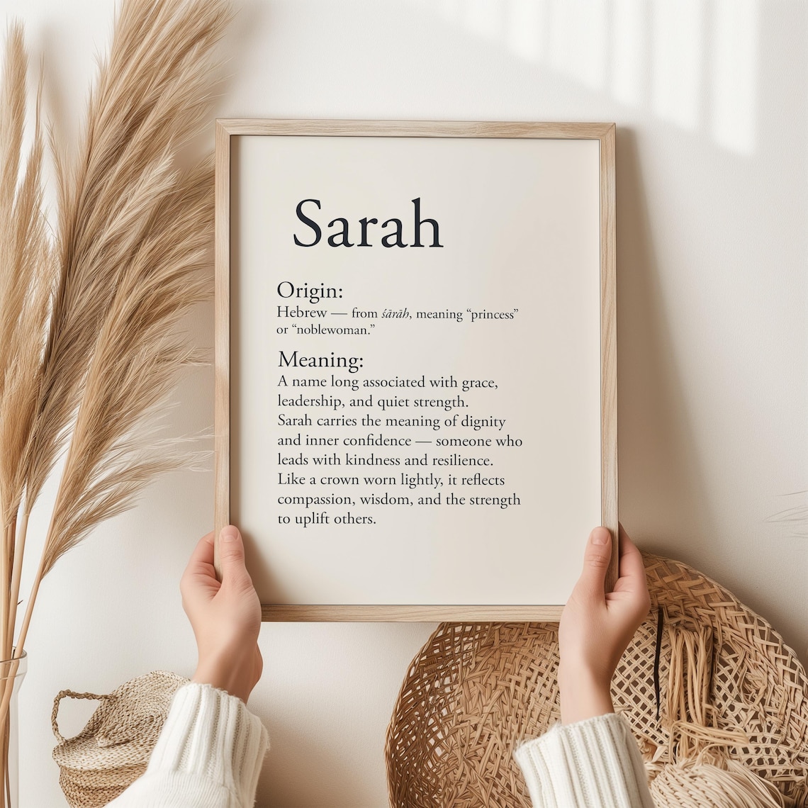 Sarah Name Meaning, Personalized Hebrew Gift