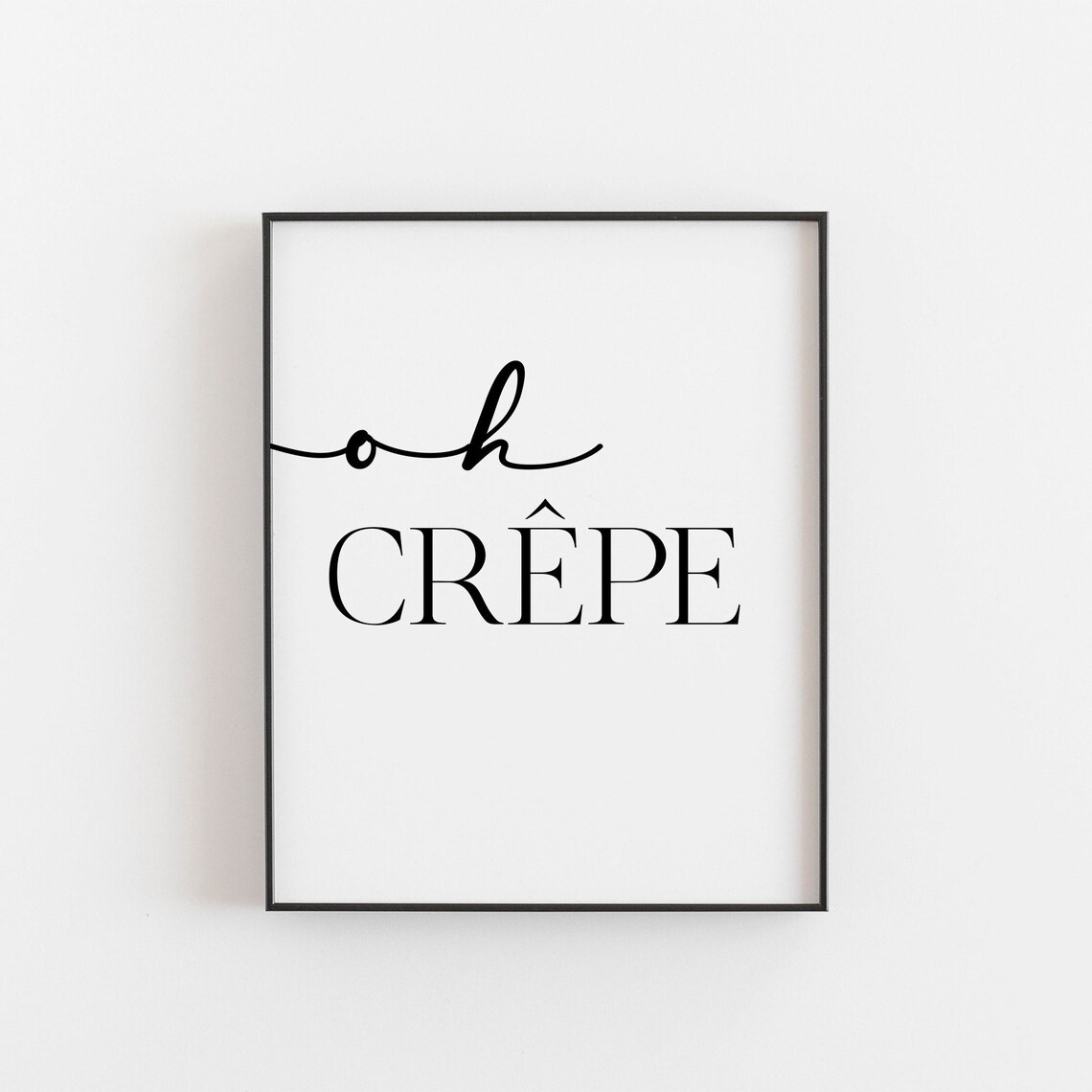 Oh Crepe French Kitchen Humor Poster Print