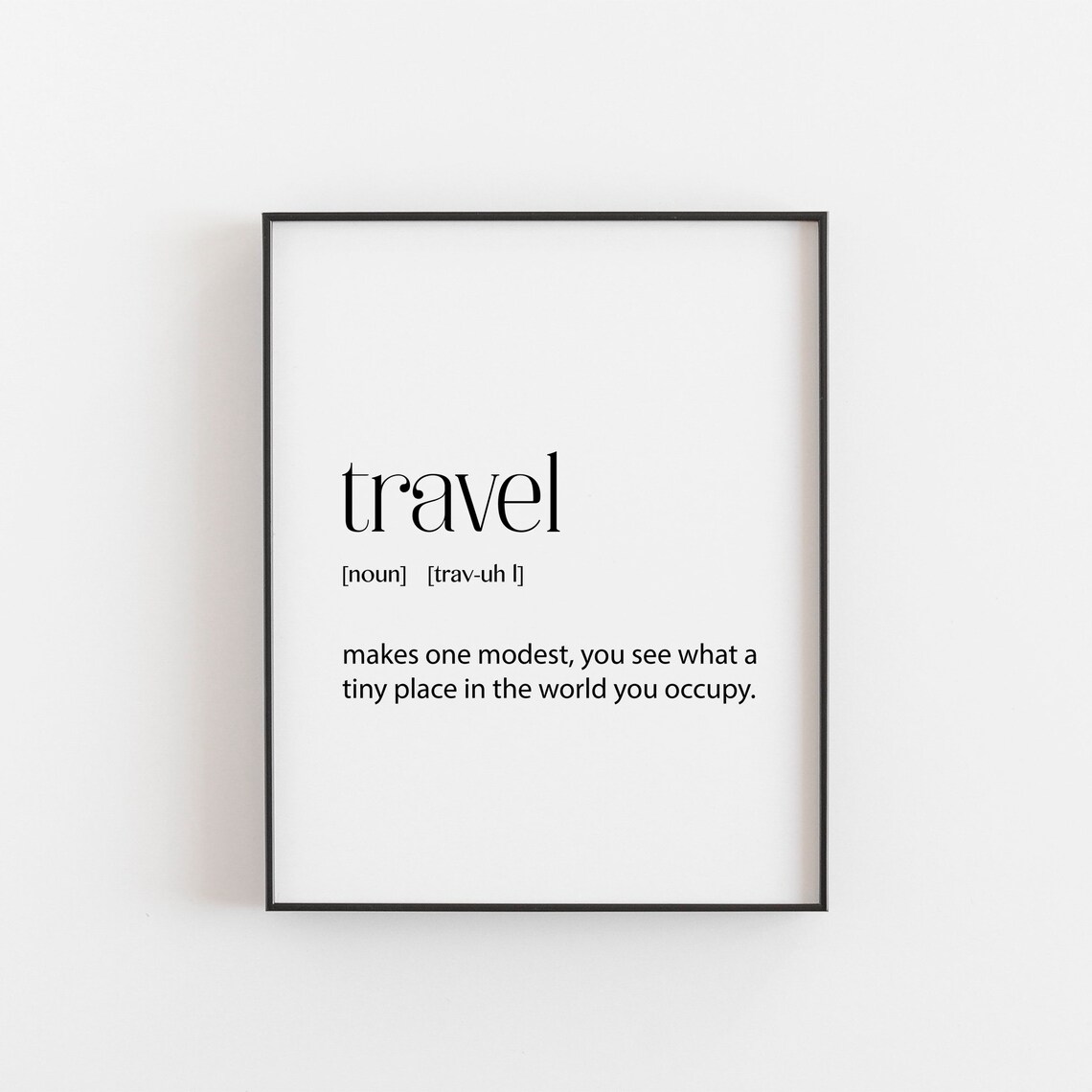 Travel Poster Passport Definition Art Print Quote Adventure Black And White Wall