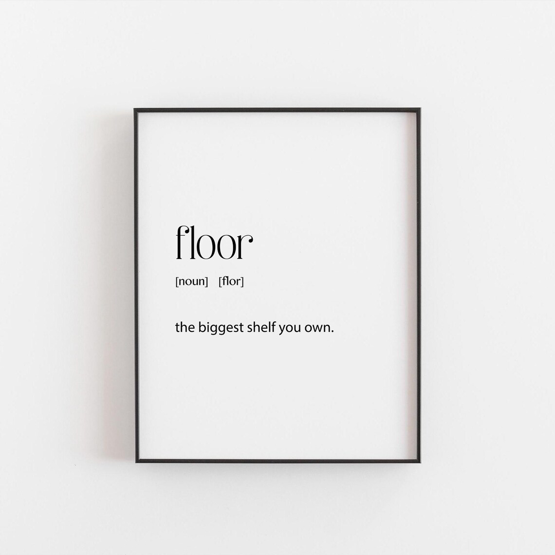 Funny Floor Definition Poster, Teen Room Decor
