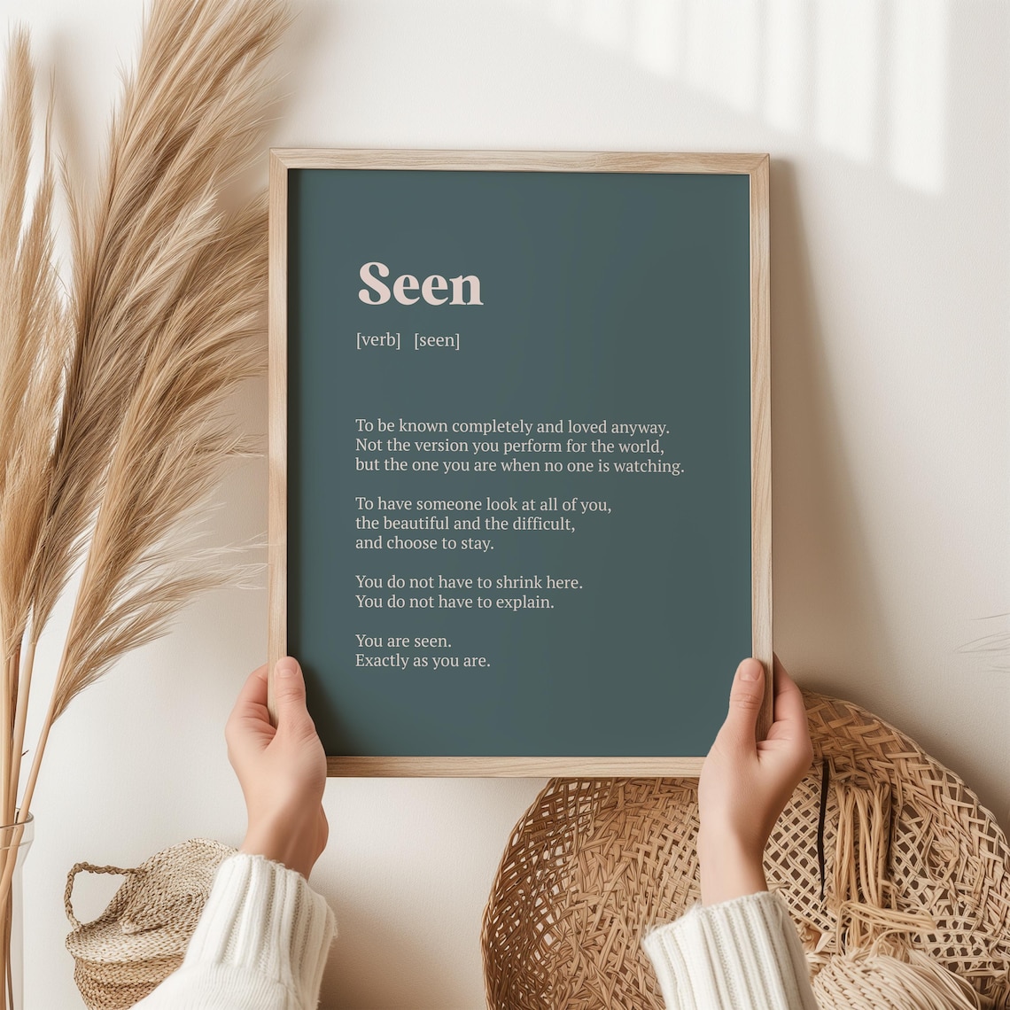 Seen Print, Mental Wellness Self Love Art Print