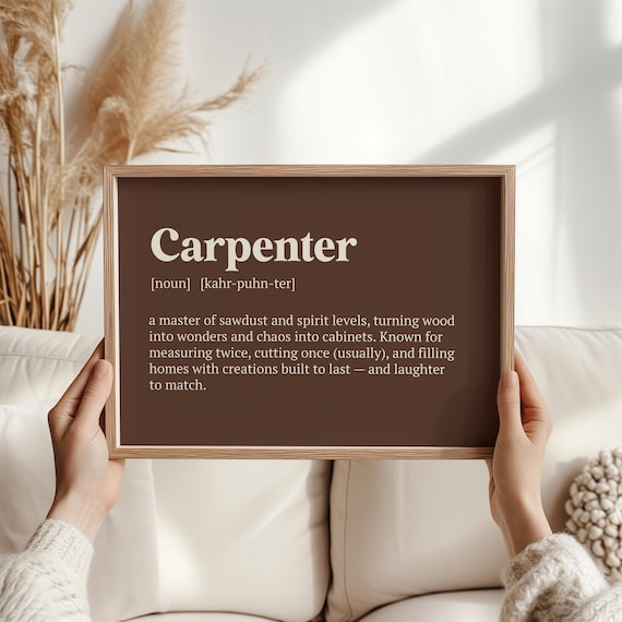 Carpenter Definition, Funny Christmas Gift For Dad