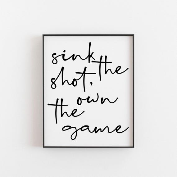 Pool Snooker Billiards Art Print, Motivational Quote