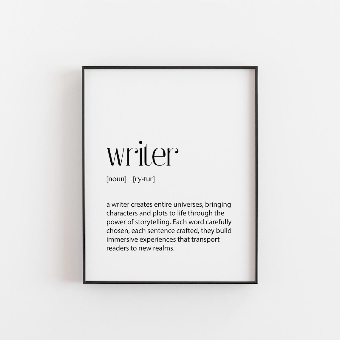 Writer Definition Art Print, Creative Writing Decor
