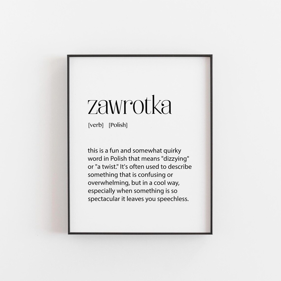 Zawrotka Polish Word Art Poster Print