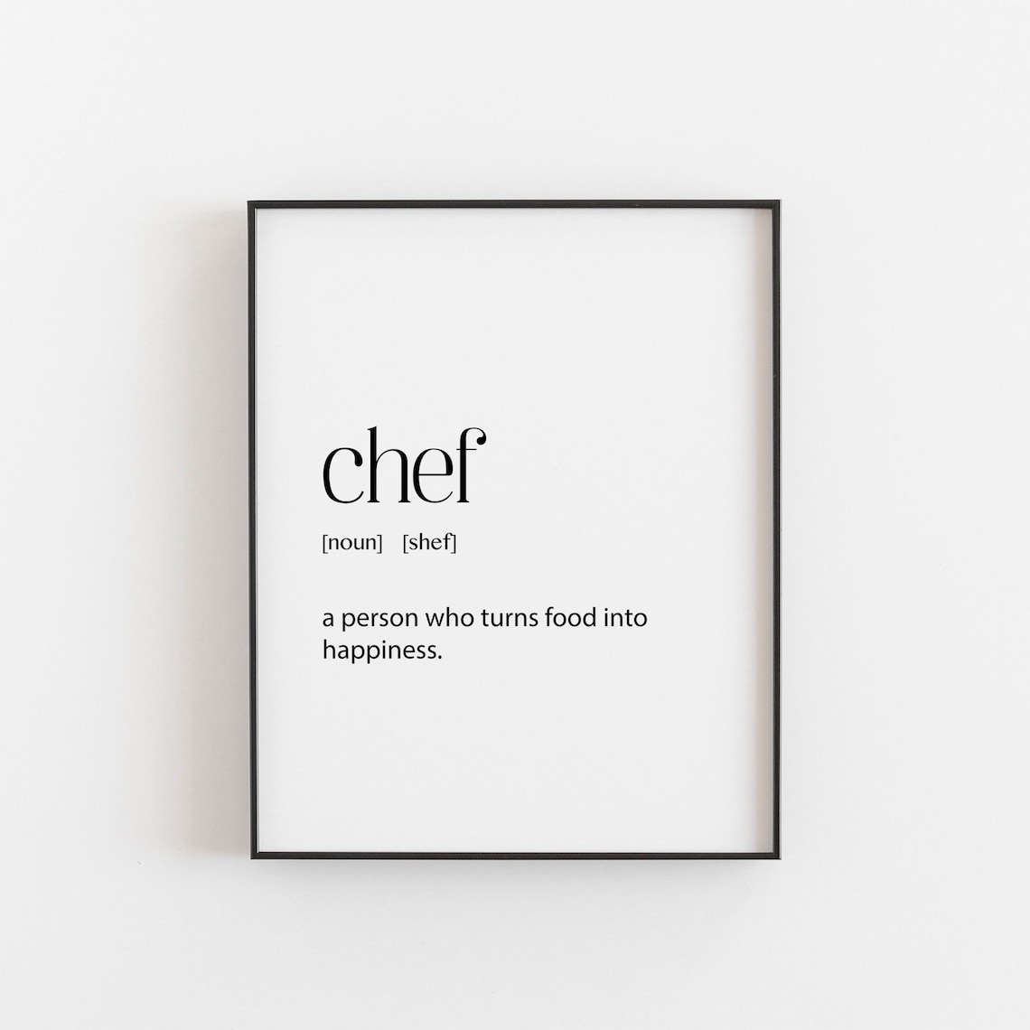 Chef Gift Birthday Definition Kitchen Art Print