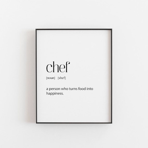 Chef Gift Birthday Definition Kitchen Art Print