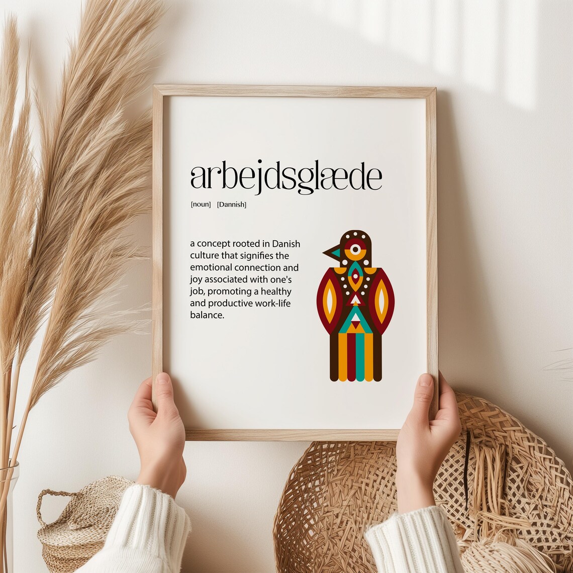 Arbejdsglde Print, Scandinavian Wall Art