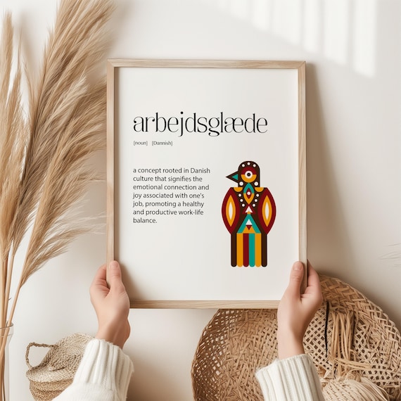Arbejdsglde Print, Scandinavian Wall Art