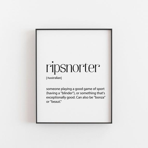 Australian Art Ripsnorter Definition Sports Football Quote Gift For An Sportsman