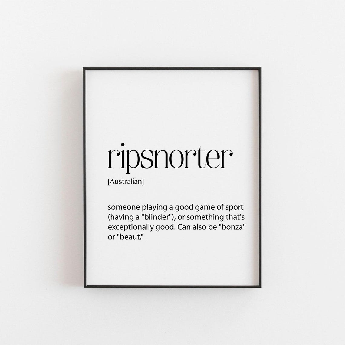 Ripsnorter Australian Slang Word Definition Minimalist Dictionary Print