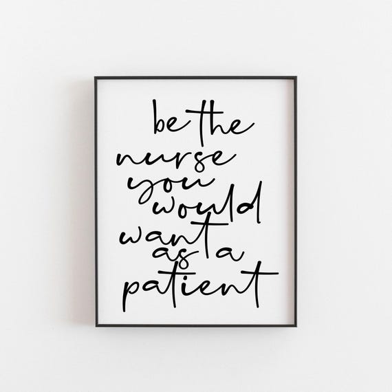 Nurse Thank You Quote Art Print, Office Motivation