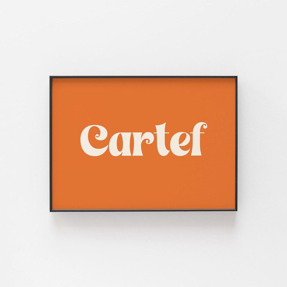 Cartref Welsh Word Print, Minimalist Typography Poster