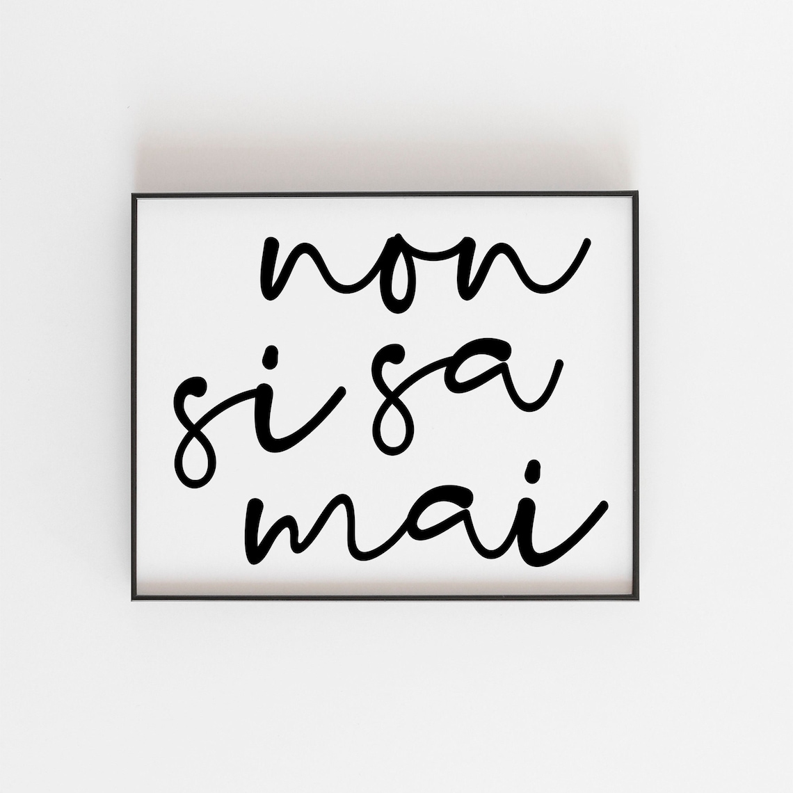 Non Si Sa Mai Meaning Print, Modern Typography