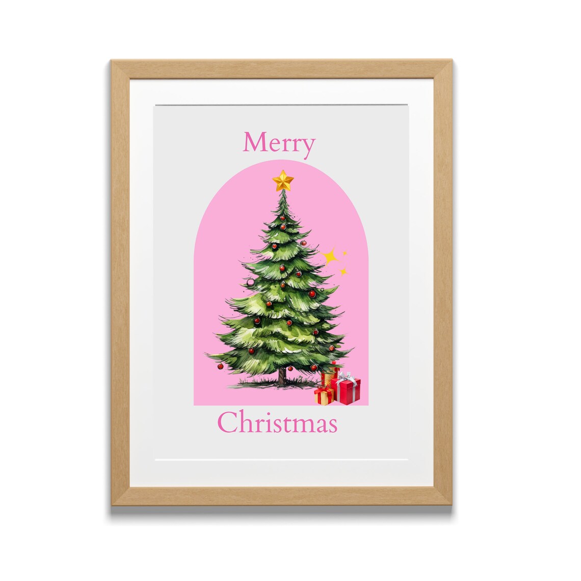 Christmas Tree Merry Christmas Holiday Wall Decor - Image 5