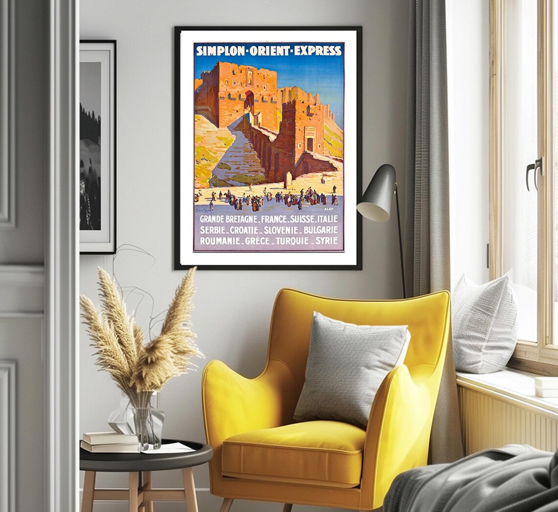 Simplon Orient Express Vintage Travel Poster