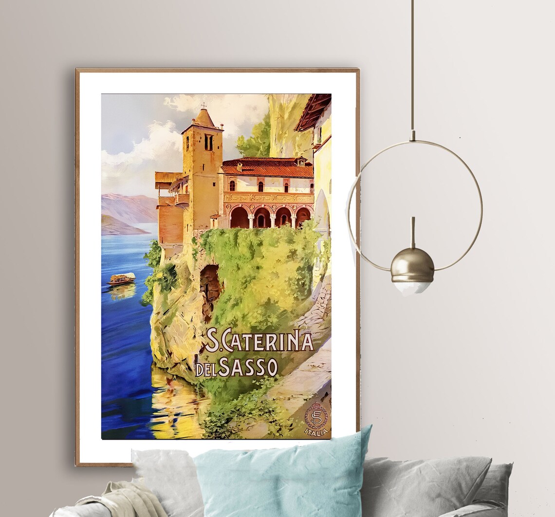 S Caterina Del Sasso Italy Vintage Travel Poster