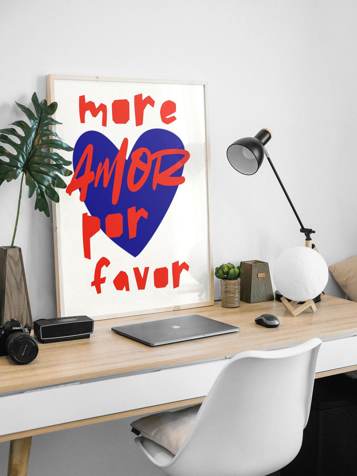 More Amor Por Favor St Valentine Poster Trendy Living Room Playing Card Quote Art Aesthetic Cute Gift Wall Art - Image 3