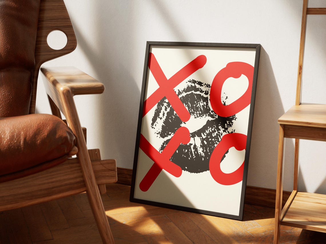 More Amor Por Favor Xoxo Poster Trendy Living Room Decor Playing Card Quote Art Aesthetic Cute Gift Wall Art 1 Print - Image 3