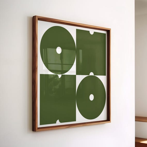Oh No Retro Typography Print Funny Wall Art Green Poster Modern Minimalist Home Decor