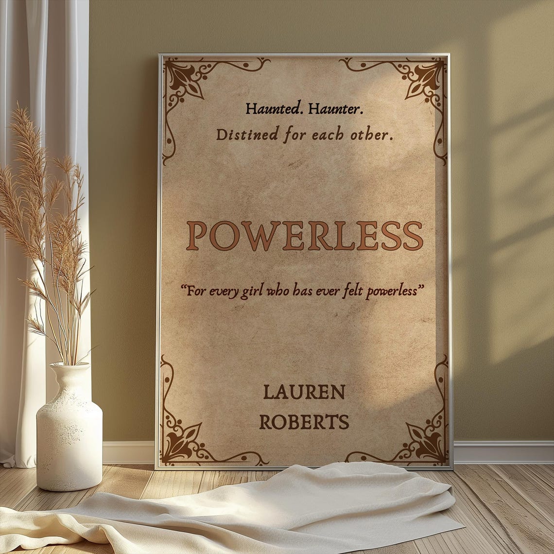Custom Book Quote Personalized Bookish Poster Vintage Parchment Gift - Image 2