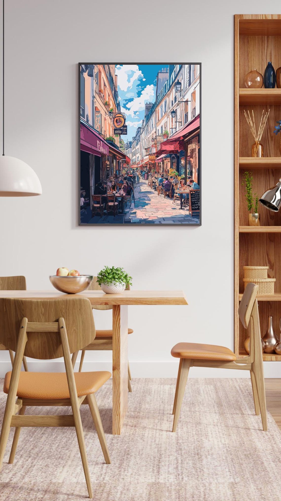 Paris Travel Poster Travel Wall Art Paris City Scape Print Street Art Travel Print Anime Inspired Art Exhibition Wall Art - Image 2