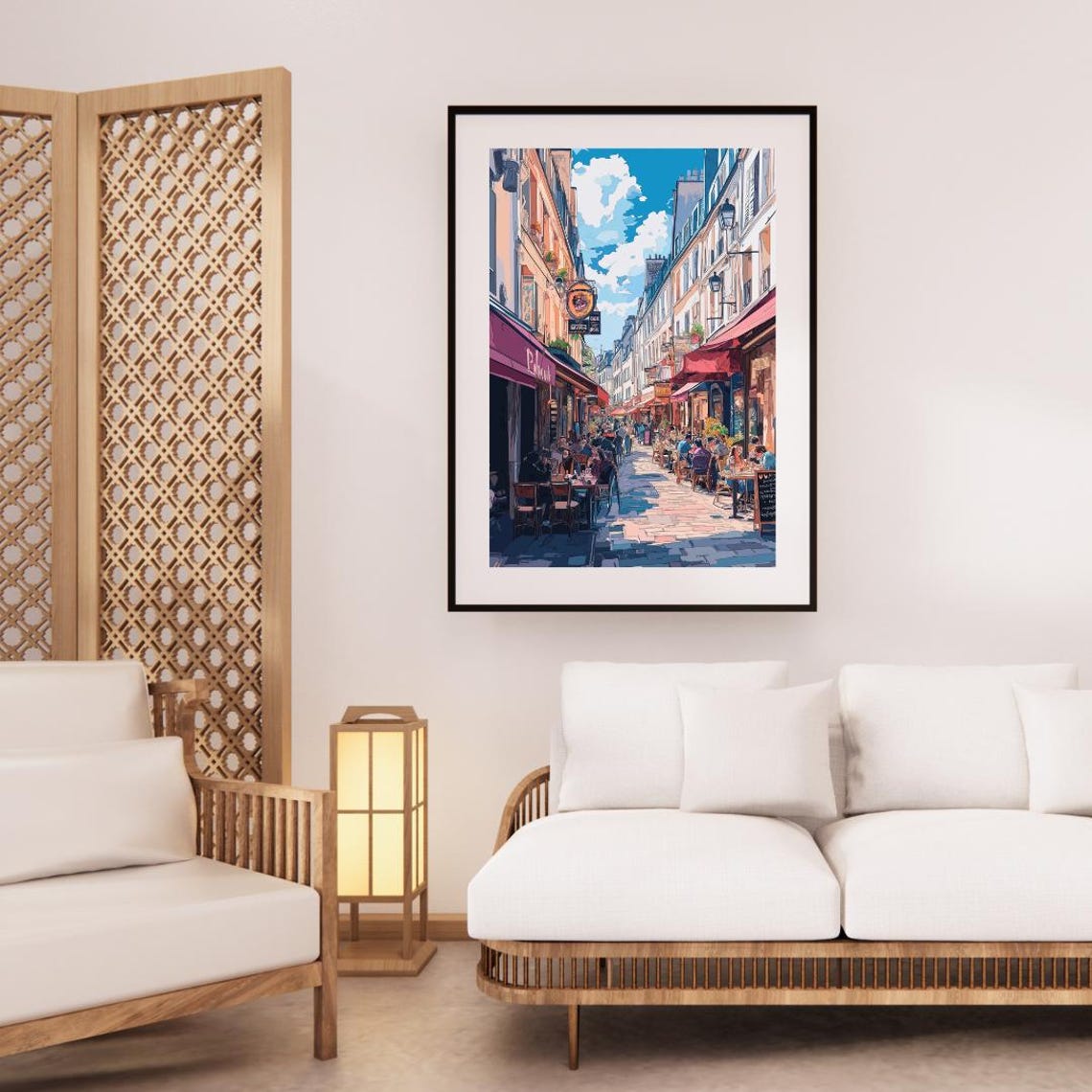 Paris Travel Poster Travel Wall Art Paris City Scape Print Street Art Travel Print Anime Inspired Art Exhibition Wall Art - Image 3
