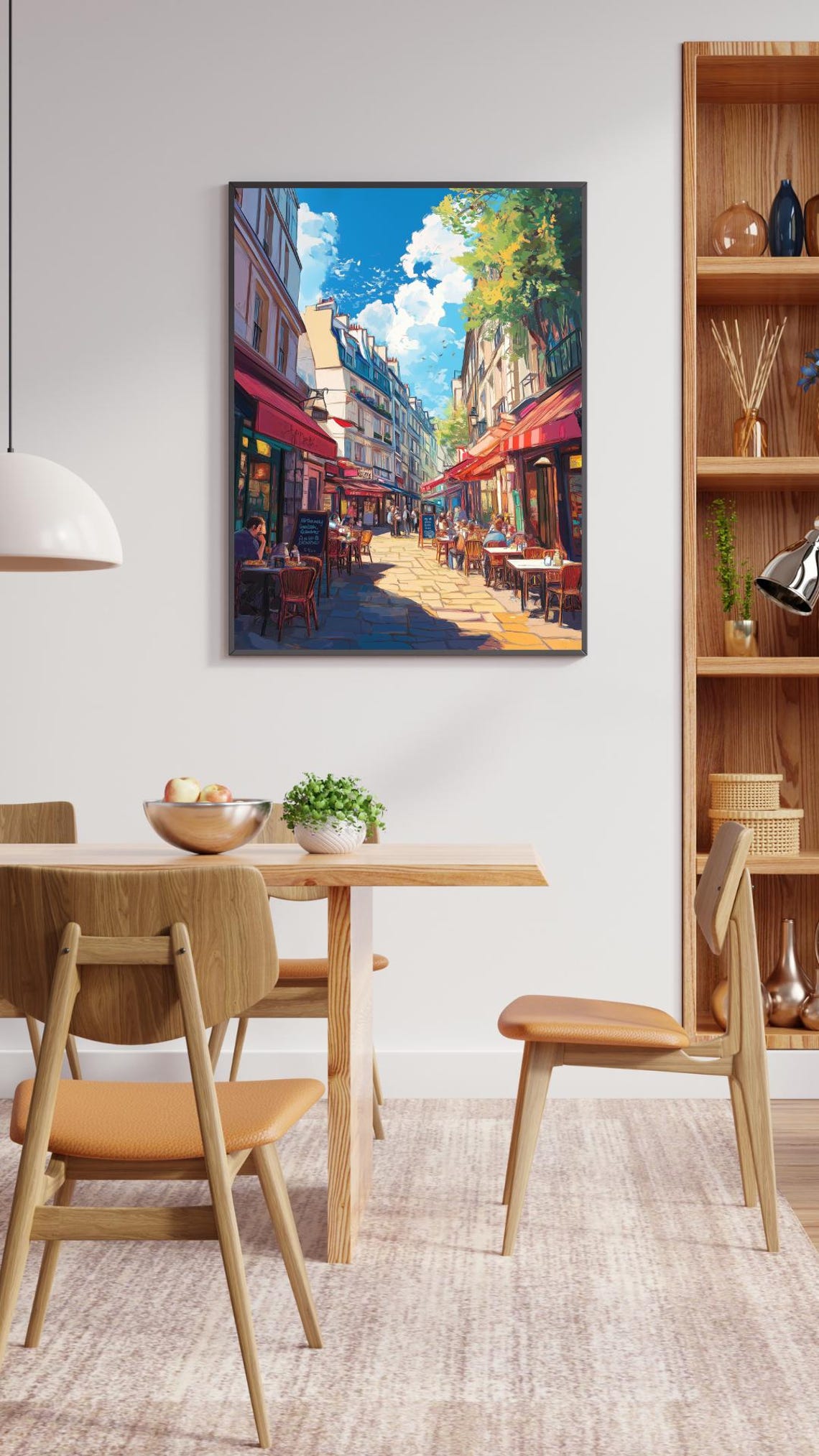 Paris Travel Poster Travel Wall Art Paris City Scape Print Street Art Travel Print Anime Inspired Art Art Gift Idea - Image 2