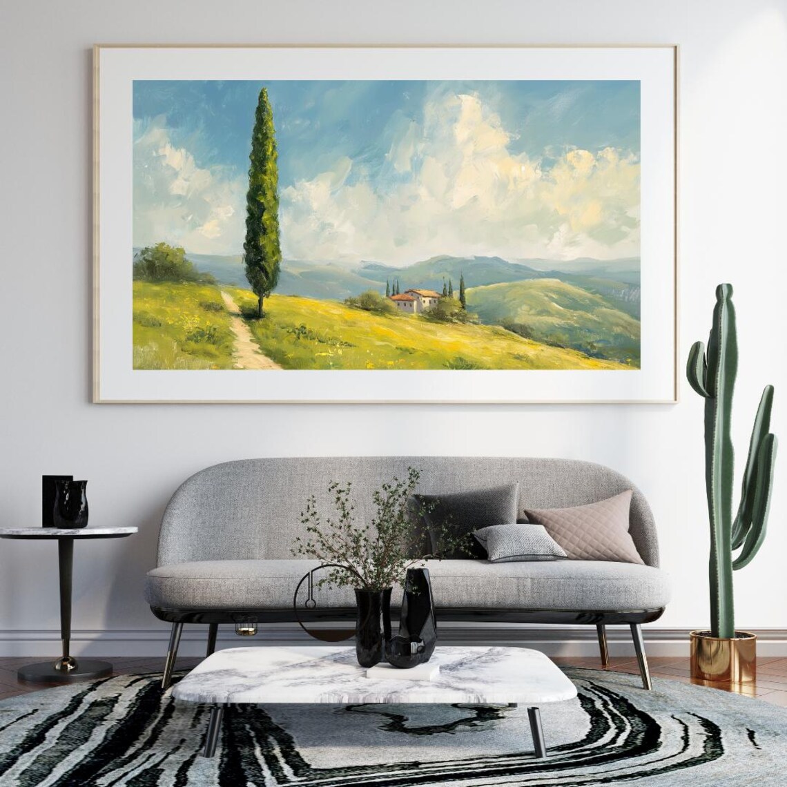 Tuscan Countryside Pathway, Rustic Italian Landscape - Image 3