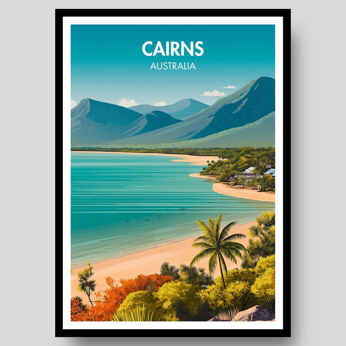 Cairns Great Barrier Reef, Australian Travel Poster