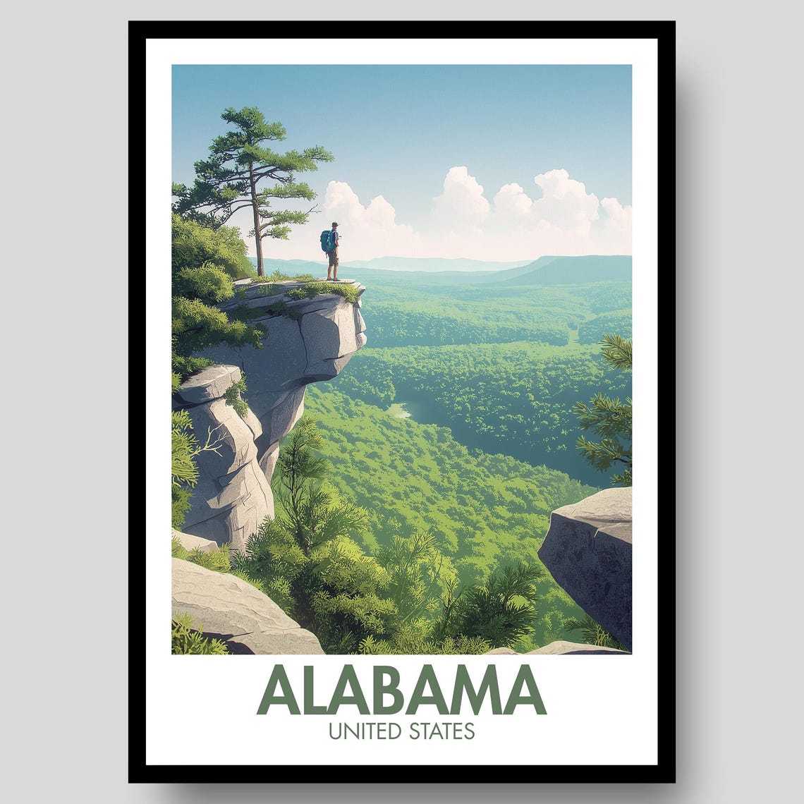 Alabama Poster Print, Tuscaloosa Decor