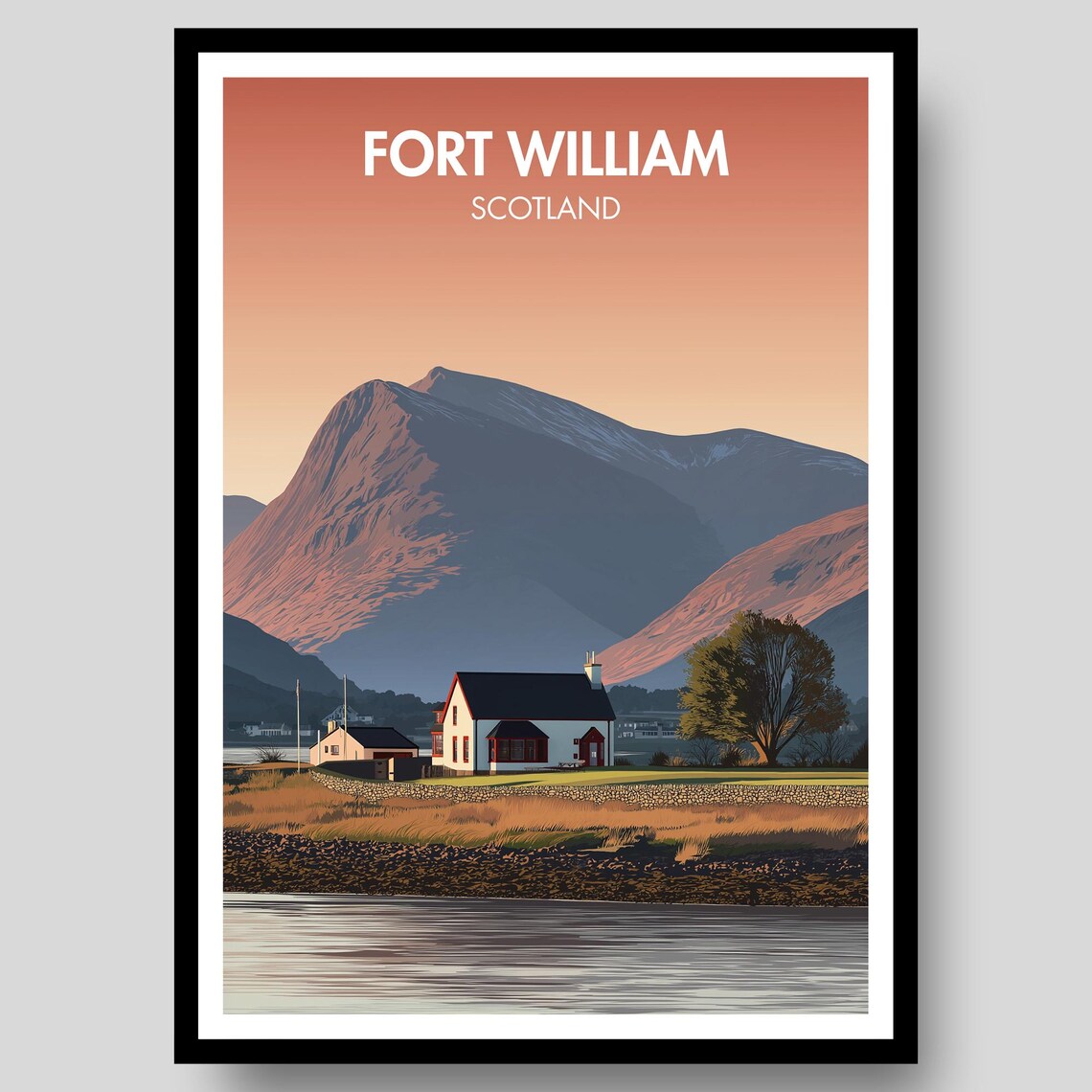 Fort William Poster Print, Ben Nevis Scotland Highlands