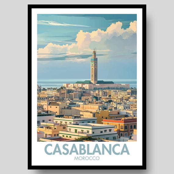 Casablanca Poster Morocco Wall Art Print