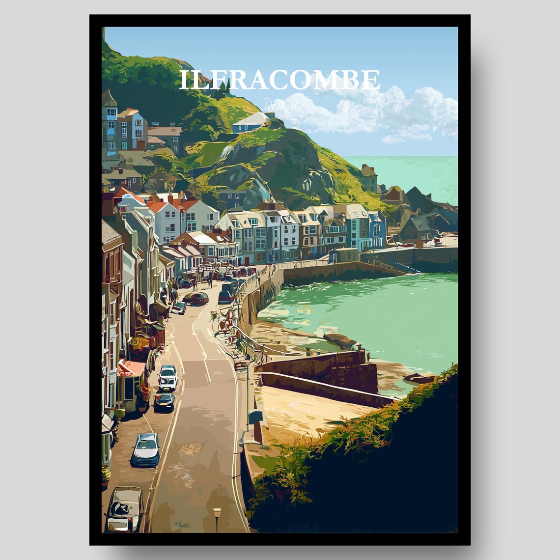 Ilfracombe Travel Poster, Devon and Exmoor Print