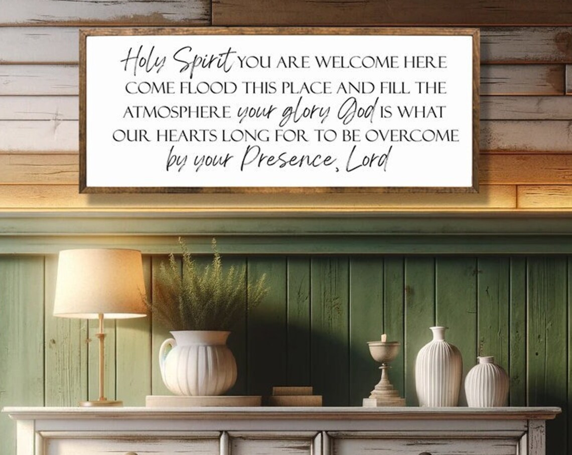 Holy Spirit Welcome Sign, Christian Message Print