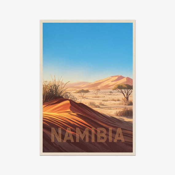 Namibia Vintage Travel Poster Africa Wall Art Hd Prints