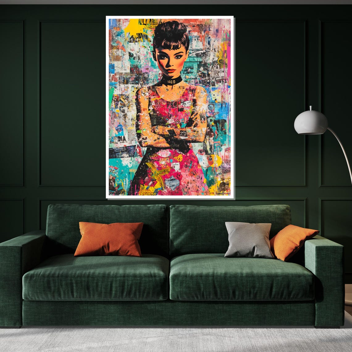 Pop Art Woman Colorful Pop Art Poster Street Art Wall Art Modern Design Fashion Portrait Ready To Hang Decoration - Image 2