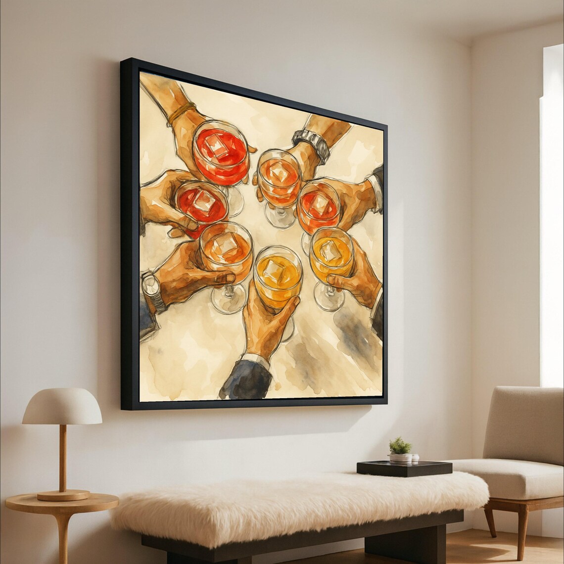 Celebration Cheers Art Print, Party Vibe Artwork